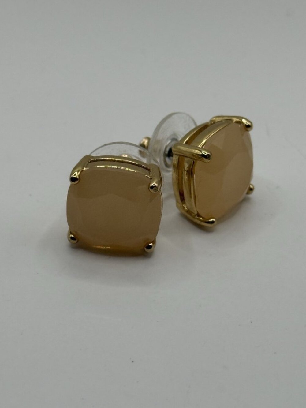 KATE SPADE New York Stud Square Earrings Light Pink (Peach) NWT